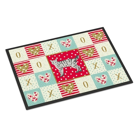 Carolines Treasures 18 x 27 in. Highlander Lynx No.2 Cat Love Indoor or Outdoor Mat CK5625MAT
